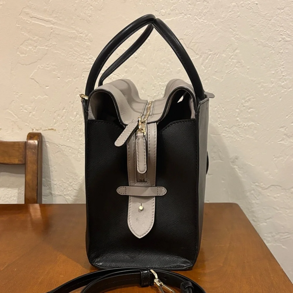 Kate Spade New York‎ Spencer Medium Satchel two-tone black/grey leather